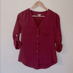 Burgundy blouse